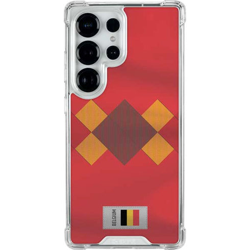 Belgium Soccer Flag Galaxy S25 Ultra Clear Case